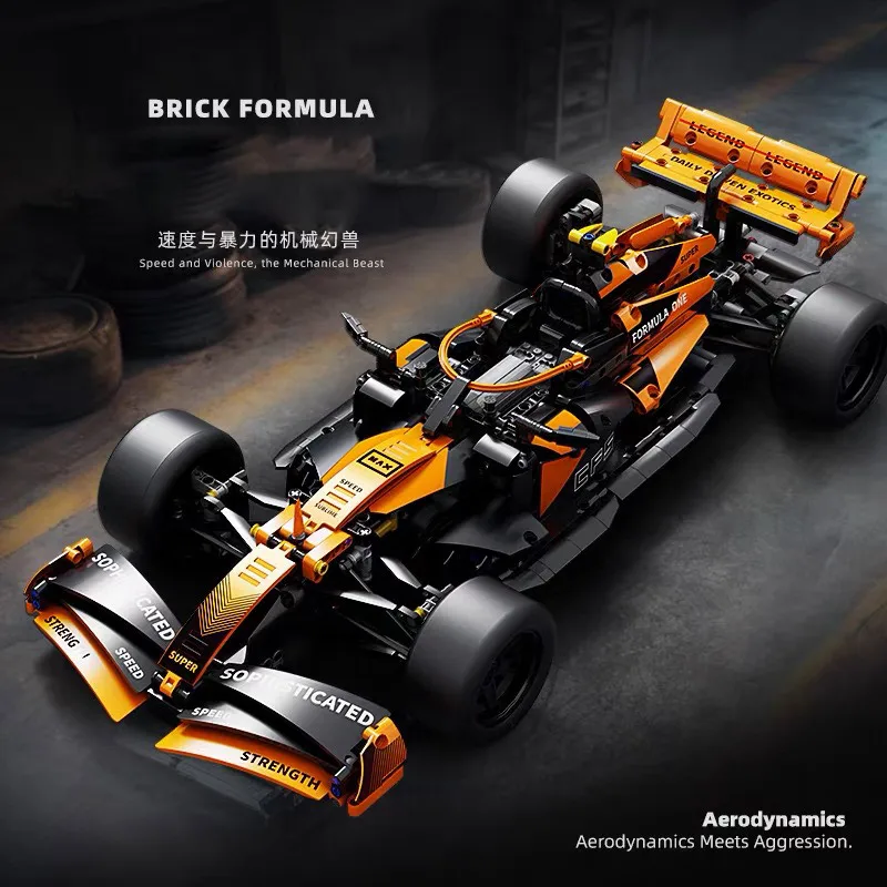 Technical 1:10 Orange Racing Car Building Blocks Set, Formula Race Car Ornament Model Assembly Toy, Birthday Gift for Boys
Technical 1:10 Orange Racing Car Building Blocks Set, Formula Race Car Ornament Model Assembly Toy, Birthday Gift for Boys