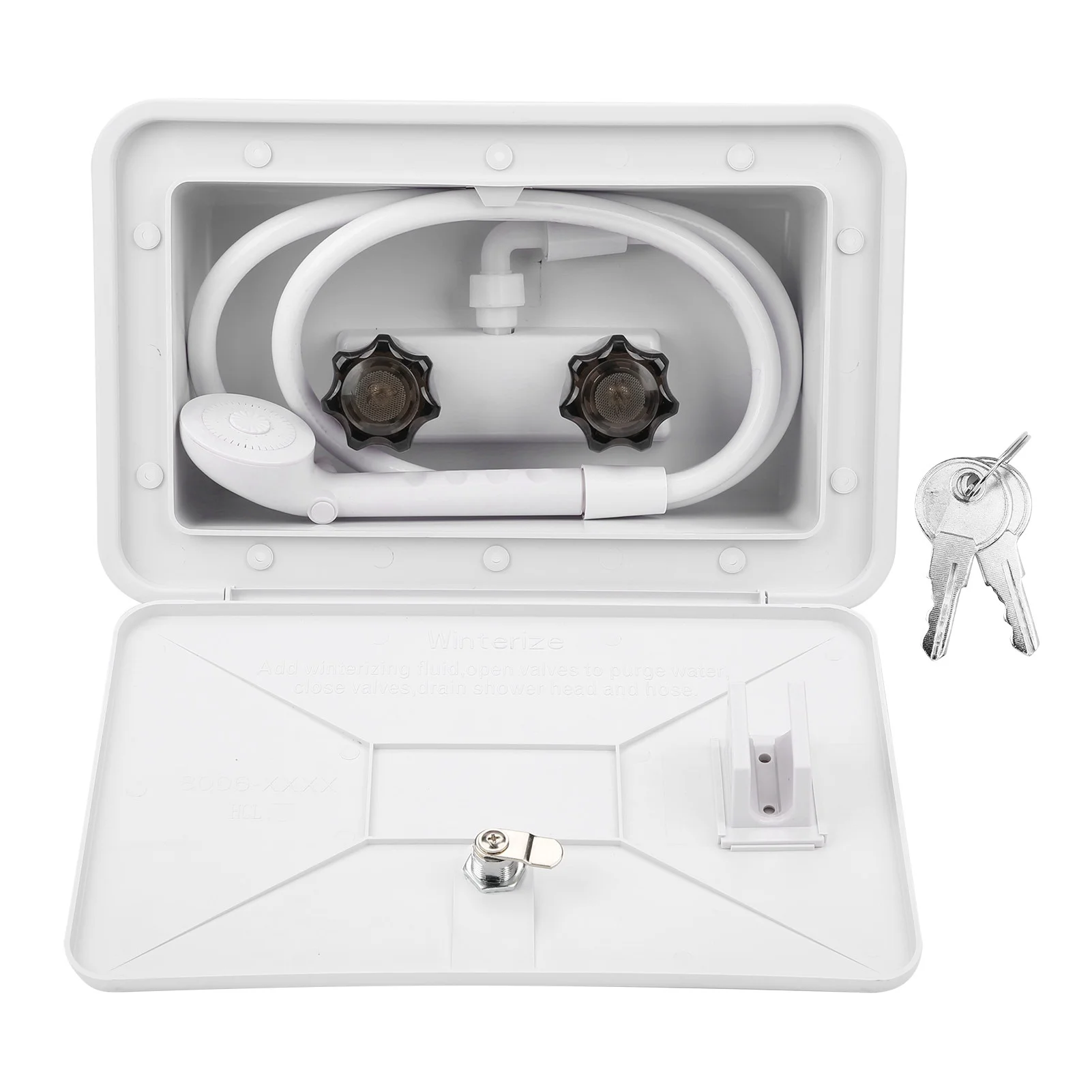 Exterior Shower Box Outdoor Washing Kit with Lock Accessory for Boat Camper Motorhome
Exterior Shower Box Outdoor Washing Kit with Lock Accessory for Boat Camper Motorhome