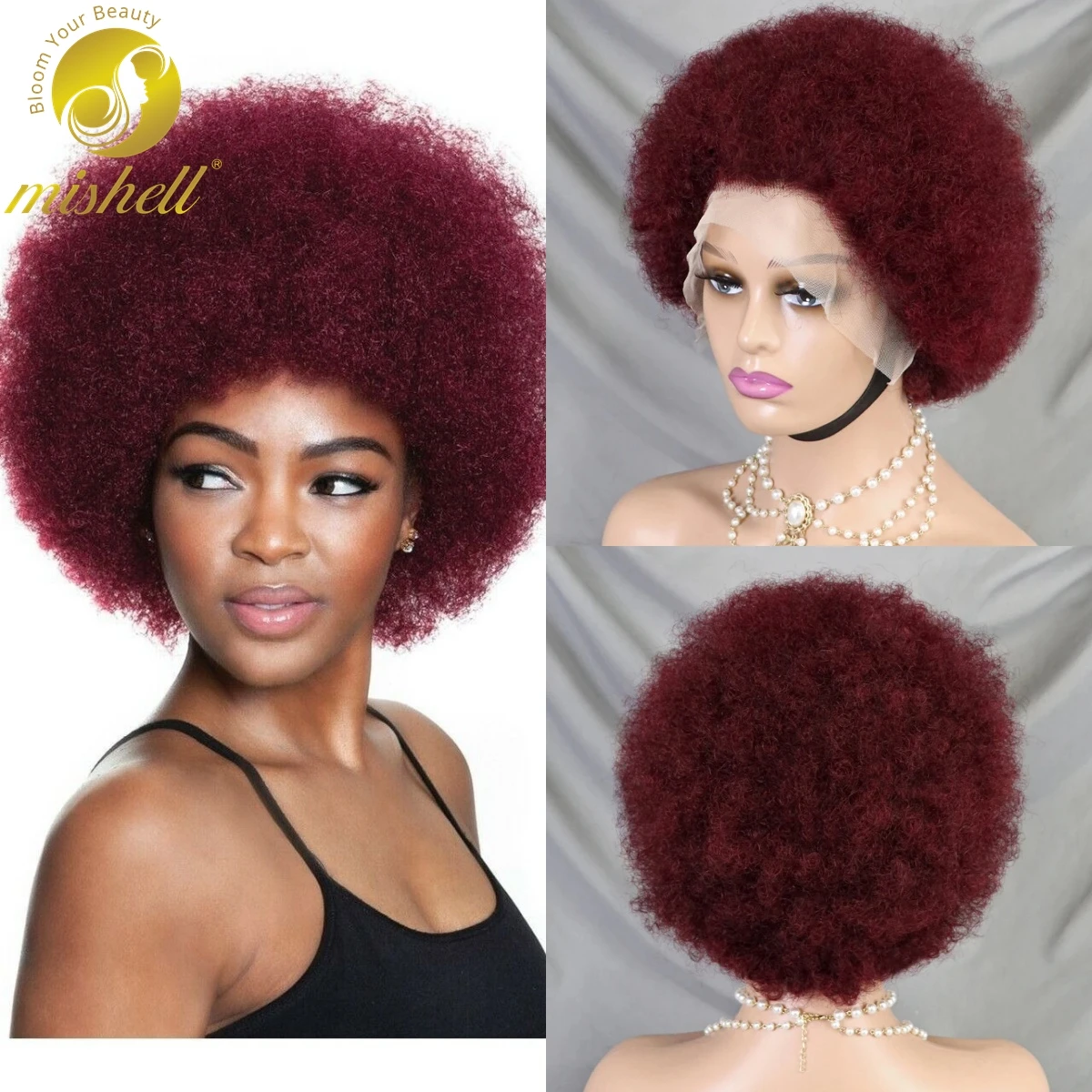 Chocolate Brown Afro Kinky Curly Human Hair Wigs 13x4 Transparent Full Lace Frontal Bob Wigs for Women 100% Human Hair Short Wig
Chocolate Brown Afro Kinky Curly Human Hair Wigs 13x4 Transparent Full Lace Frontal Bob Wigs for Women 100% Human Hair Short Wig