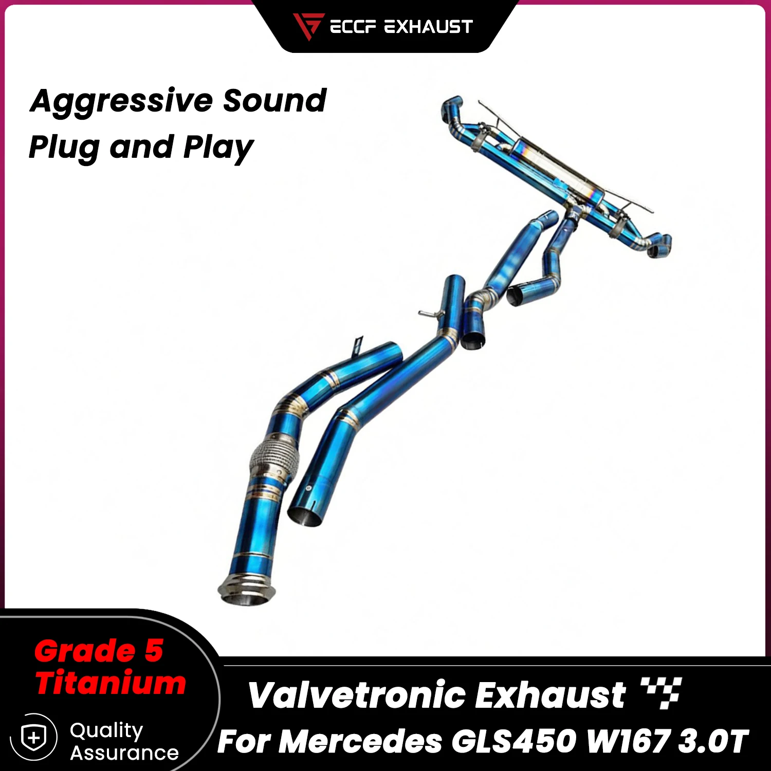 Lightweight Performance Sporty Titanium Valvetronic Exhaust Catback Exhaust For Mercedes GLS450 W167 3.0T Easy Installation
Lightweight Performance Sporty Titanium Valvetronic Exhaust Catback Exhaust For Mercedes GLS450 W167 3.0T Easy Installation