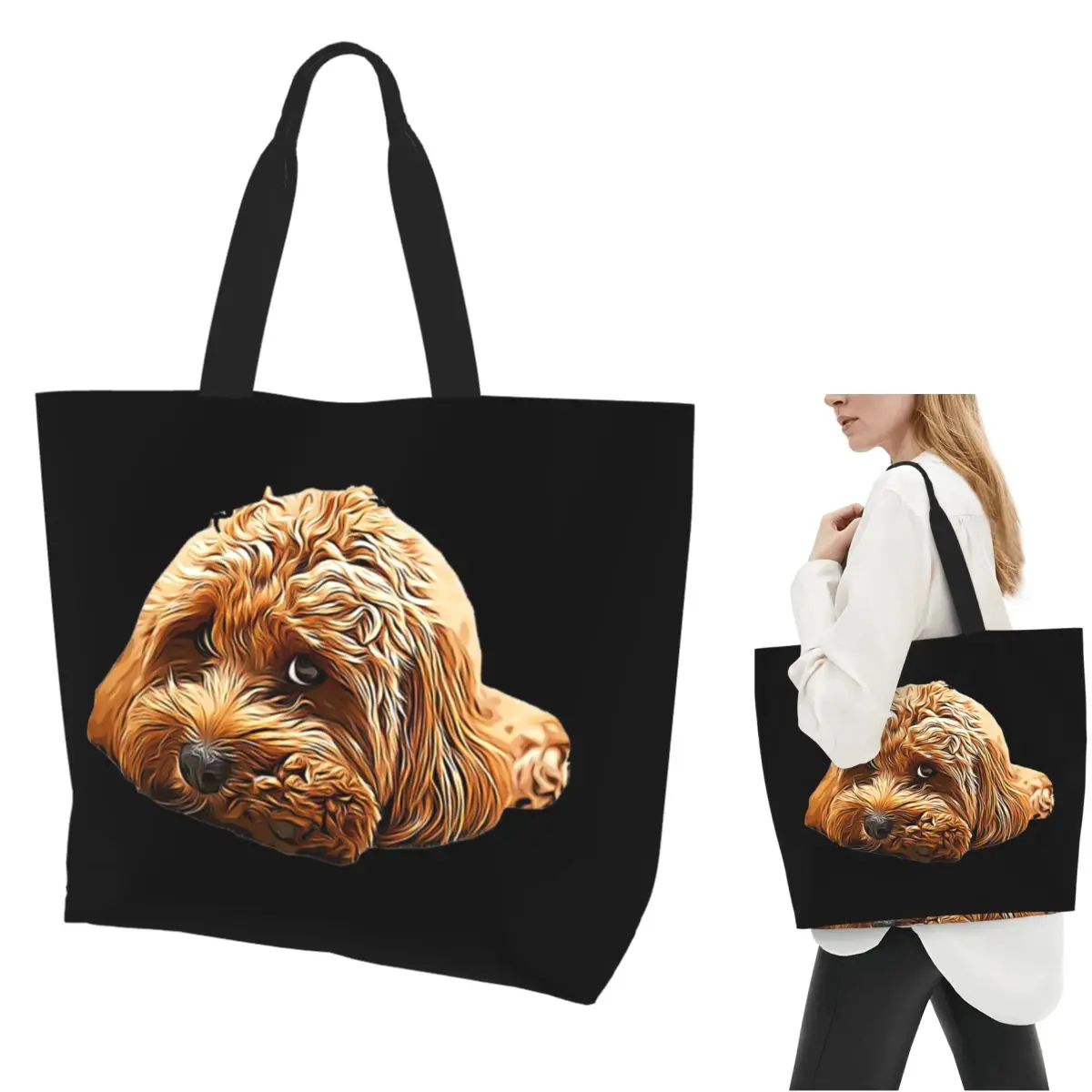 Cavapoo Cavoodle Cockerpoo Puppy Designer Dog Poodle Mix Shopping Tote Bag Canvas Shoulder Bags Shopper Grocery Handbag Women
Cavapoo Cavoodle Cockerpoo Puppy Designer Dog Poodle Mix Shopping Tote Bag Canvas Shoulder Bags Shopper Grocery Handbag Women