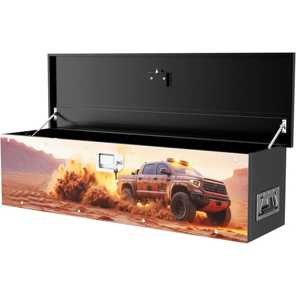 Aluminum Steel Lockable Weatherproof Truck Bed Toolbox, 38.5 x 11.6 x 9.6, Pickup Truck Storage Solution
Aluminum Steel Lockable Weatherproof Truck Bed Toolbox, 38.5 x 11.6 x 9.6, Pickup Truck Storage Solution