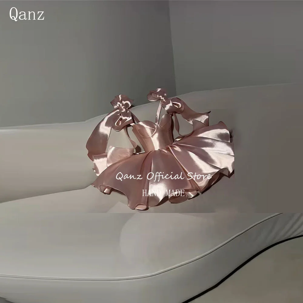 Qanz Rose Gold Graduation Dress 2025 Sweetheart Short A Line Puff Homecoming Dresses Bow Straps Satin Birthday Dress Customized
Qanz Rose Gold Graduation Dress 2025 Sweetheart Short A Line Puff Homecoming Dresses Bow Straps Satin Birthday Dress Customized