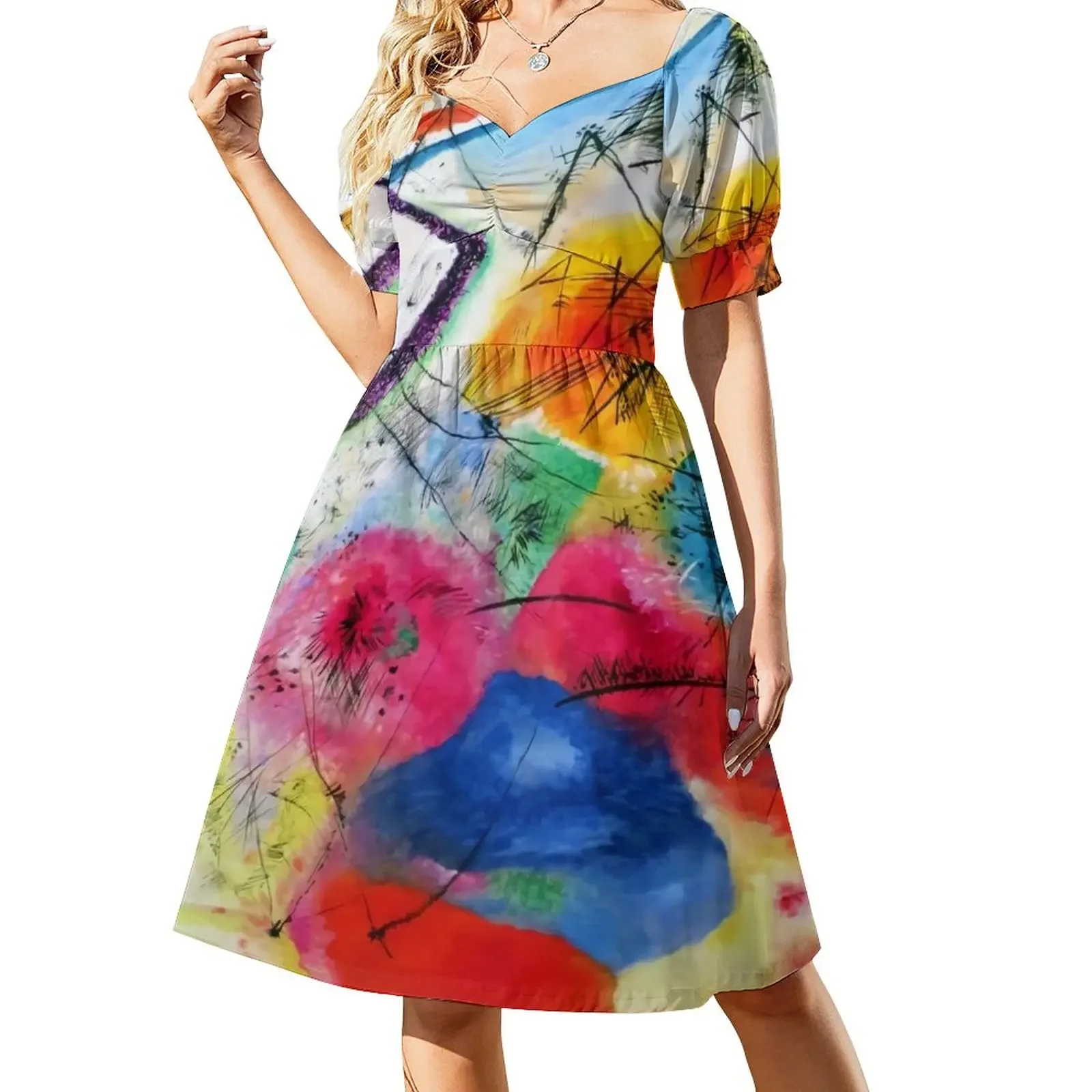 Kandinsky Black Lines Short-Sleeved Dress Clothing Women's clothing luxury woman party dress
Kandinsky Black Lines Short-Sleeved Dress Clothing Women's clothing luxury woman party dress