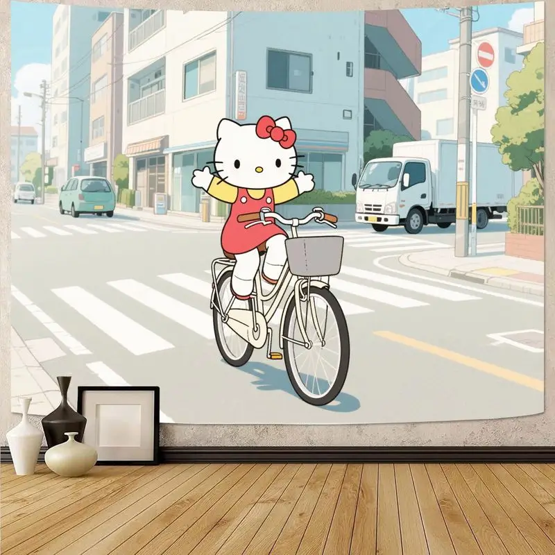 1 шт. кавайный велосипедный гобелен «Hello Kitty», милый мультяшный настенный декор для гостиной, спальни, подарок для любителей милого аниме-арта
1 шт. кавайный велосипедный гобелен «Hello Kitty», милый мультяшный настенный декор для гостиной, спальни, подарок для любителей милого аниме-арта