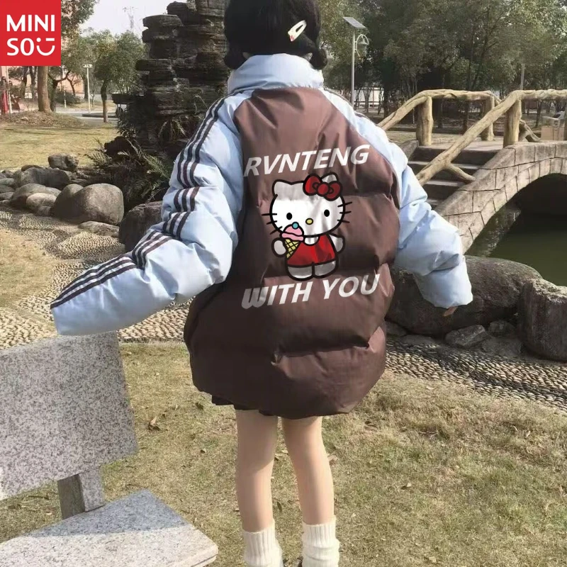 Miniso Hello Kitty Stand Collar Coat, Color Block Student Jacket for Winter
Miniso Hello Kitty Stand Collar Coat, Color Block Student Jacket for Winter
