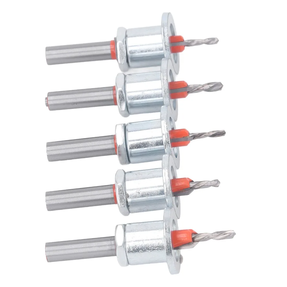 5pcs 90 Degree Angle Countersink Drill Bit Set 2.8-4mm Cone Size Adjustable Depth Stop Carbide Tipped Drill Bit 8mm Round Shank
5pcs 90 Degree Angle Countersink Drill Bit Set 2.8-4mm Cone Size Adjustable Depth Stop Carbide Tipped Drill Bit 8mm Round Shank