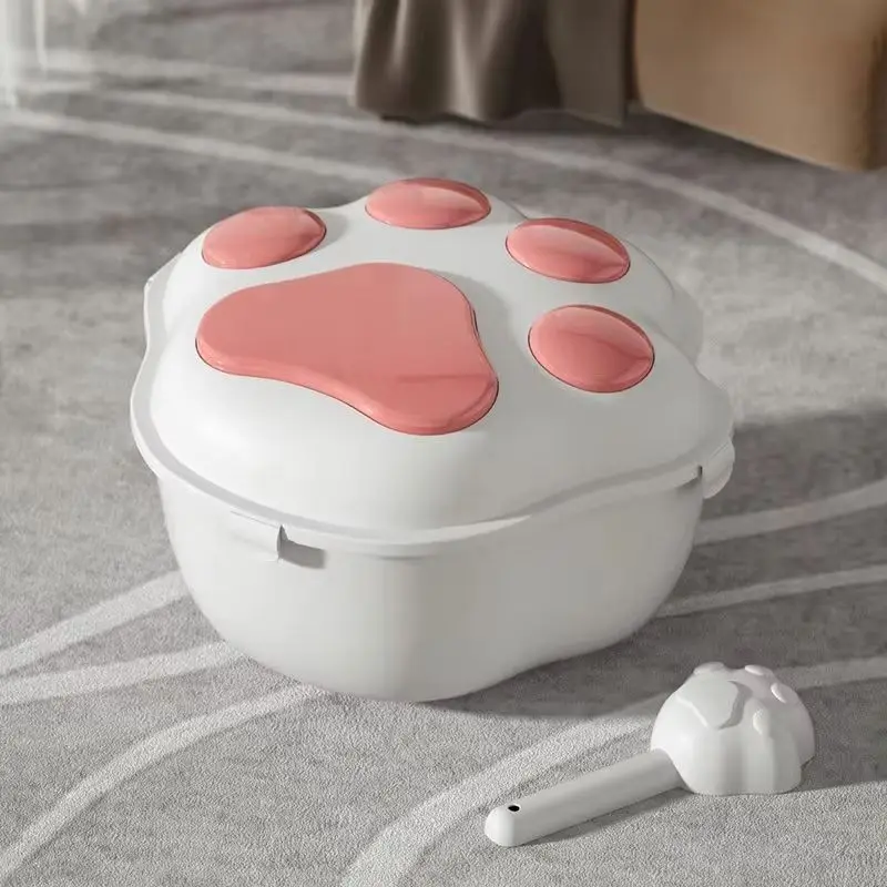 Pet Food Storage Container Moisture-proof Cat Dry Food Storage Bucket Plastic Storage Box for Storaging Pet Snacks
Pet Food Storage Container Moisture-proof Cat Dry Food Storage Bucket Plastic Storage Box for Storaging Pet Snacks