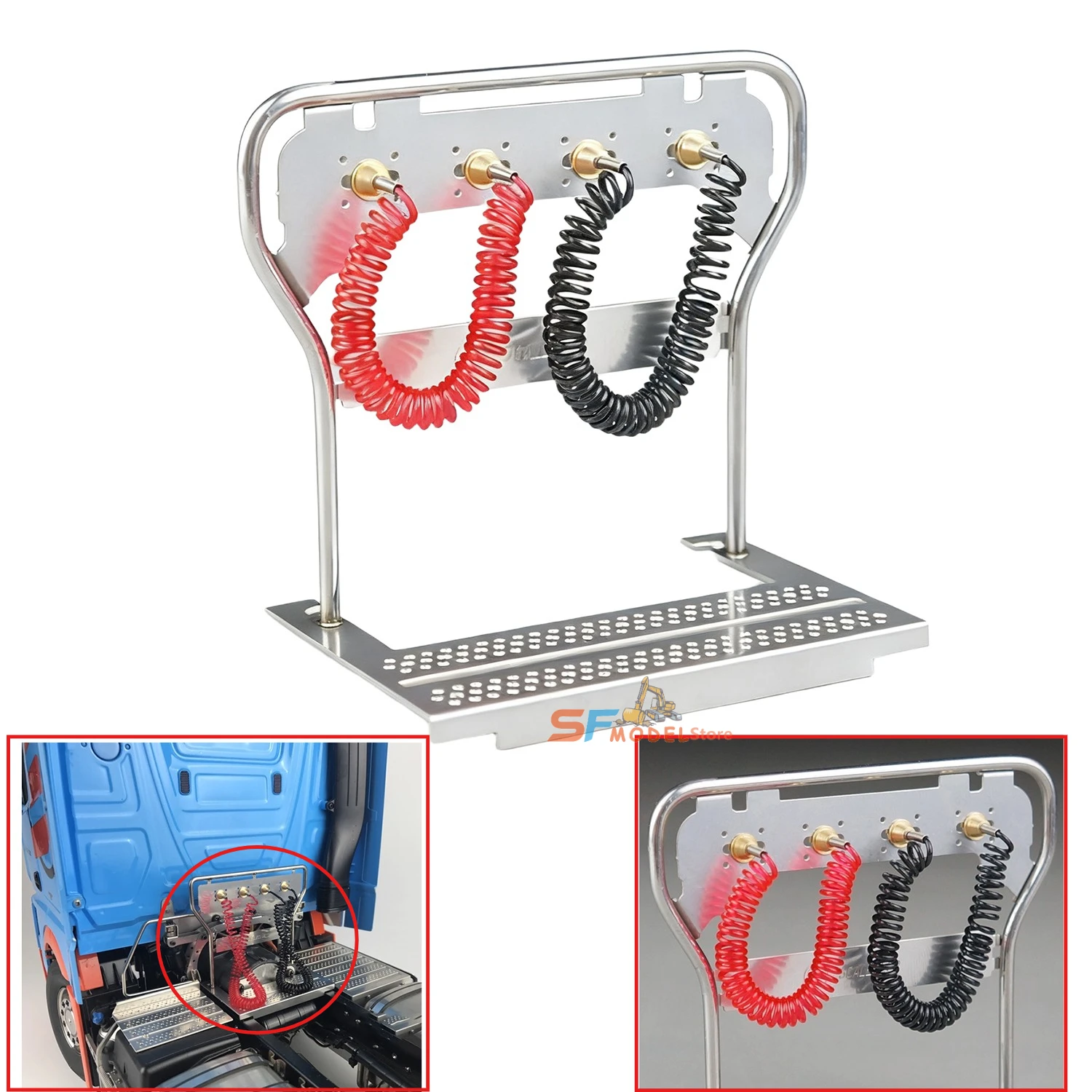 RC Trailer Metal Air Hose Bracket for 1/14 Scale Tamiya RC Tow Truck Model Metal Upgrade Remote Control Car Accessories
RC Trailer Metal Air Hose Bracket for 1/14 Scale Tamiya RC Tow Truck Model Metal Upgrade Remote Control Car Accessories