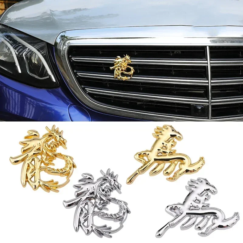 3D Metal Dragno Horse Chinese Badge Decal Car Front Grille Emblem Body Trunk Sticker for Jaguar Hyundai KIA Honda Toyota Audi MG
3D Metal Dragno Horse Chinese Badge Decal Car Front Grille Emblem Body Trunk Sticker for Jaguar Hyundai KIA Honda Toyota Audi MG