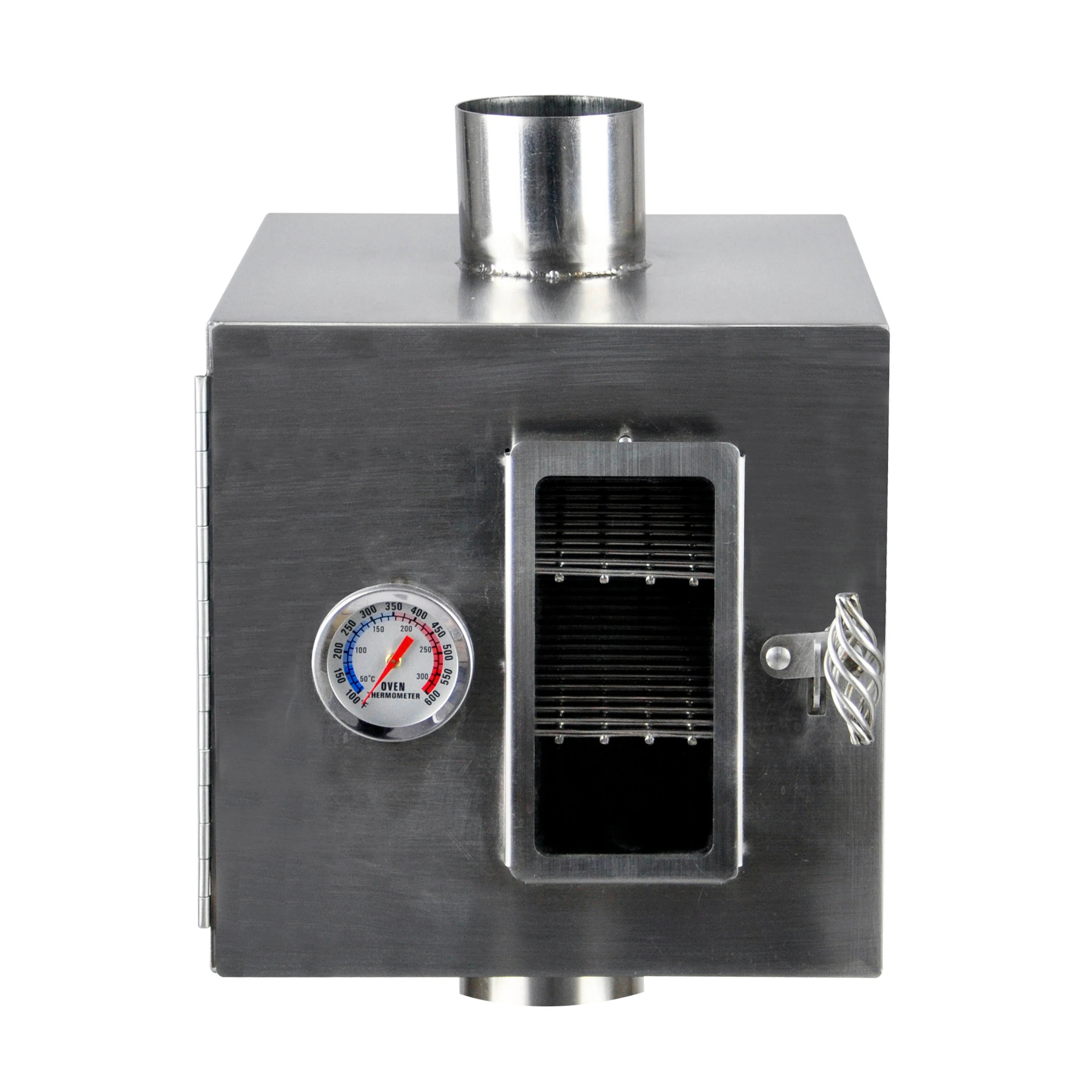 Stainless Steel 2.5'' Pipe Oven with Thermometer and Detachable Door for Baking on Outdoor Camping Stoves
Stainless Steel 2.5'' Pipe Oven with Thermometer and Detachable Door for Baking on Outdoor Camping Stoves