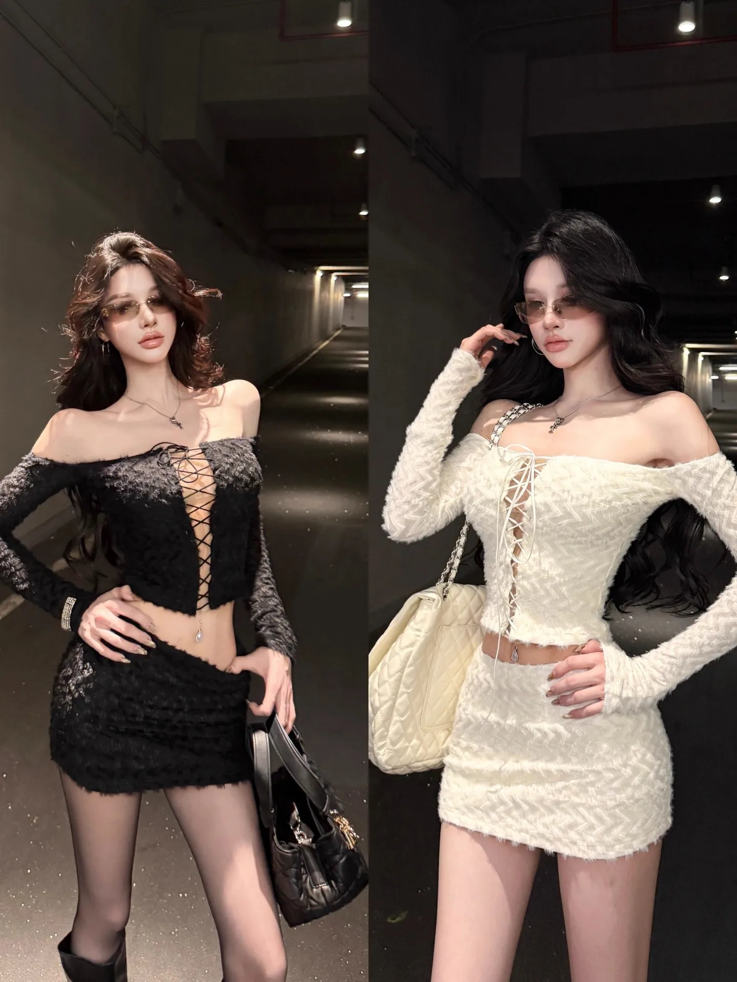 Sexy Spicy Girl Set Women Early Spring Super Beautiful One Shoulder Hollow Long Sleeve Top Bodycon Short Skirt Two Piece Set
Sexy Spicy Girl Set Women Early Spring Super Beautiful One Shoulder Hollow Long Sleeve Top Bodycon Short Skirt Two Piece Set