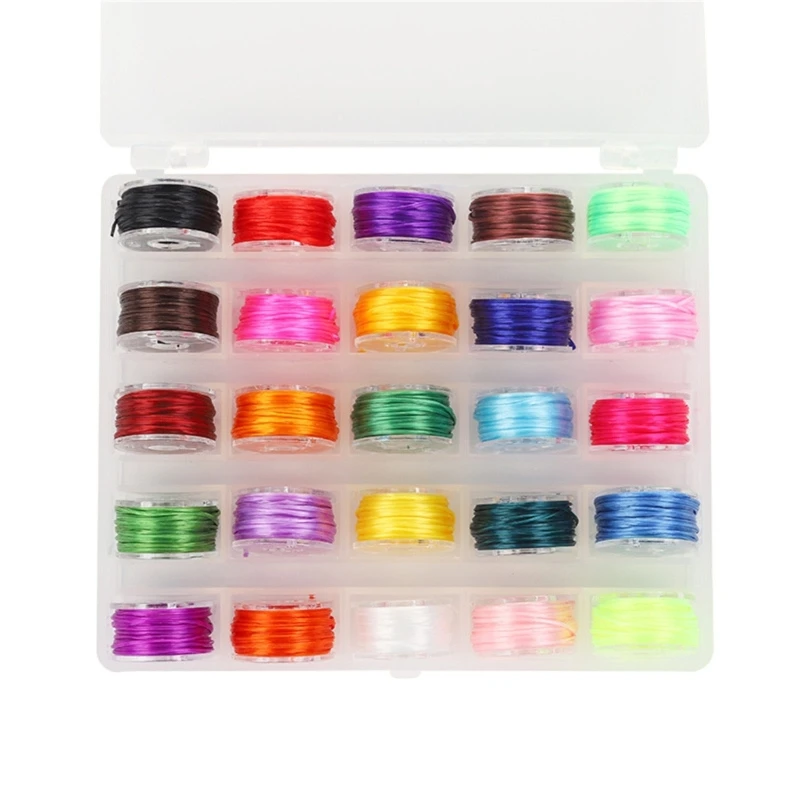 25 Rolls Beading String Elastic Cord Elastic Beading Thread Crystal Stretch Cord for Jewelry Designing and Ornaments
25 Rolls Beading String Elastic Cord Elastic Beading Thread Crystal Stretch Cord for Jewelry Designing and Ornaments