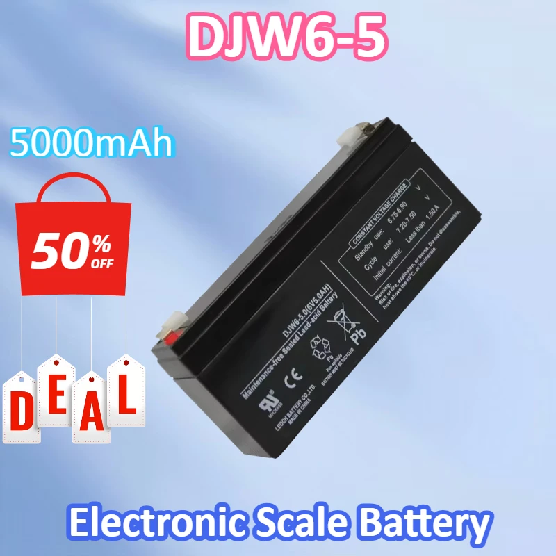 New DJW6-5 DJW6-5.0 6V 5000mAh Battery Rechargeable Lead-acid Accumulator for Children Toy Car Electronic Scale Elongated
New DJW6-5 DJW6-5.0 6V 5000mAh Battery Rechargeable Lead-acid Accumulator for Children Toy Car Electronic Scale Elongated