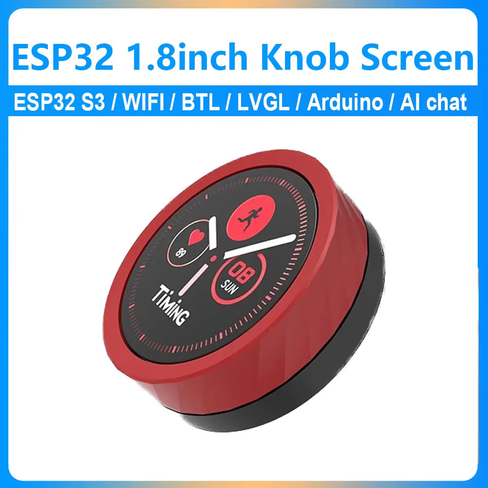 ESP32 S3 1,8-дюймовый круглый сенсорный поворотный экран, макетная плата, умный дом, ручка дисплея, 1,8-дюймовый дисплей LVGL для Arduino
ESP32 S3 1,8-дюймовый круглый сенсорный поворотный экран, макетная плата, умный дом, ручка дисплея, 1,8-дюймовый дисплей LVGL для Arduino