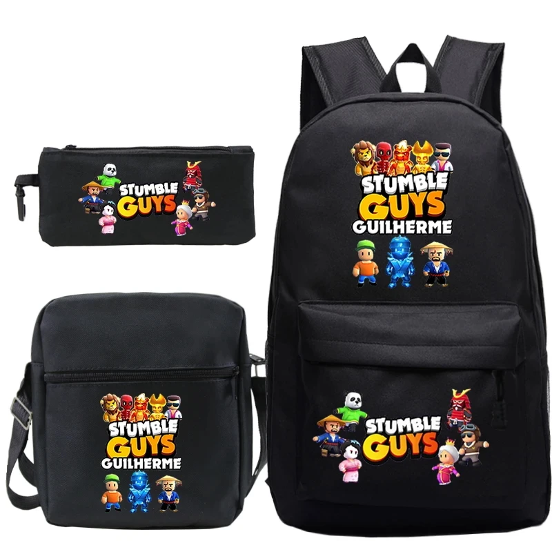 Stumble Guys School Backpack Shoulder Bag Pencil Case 3 Piece Set Cartoon Print Schoolbag Kids Daily Bookbag Boy Girl Daypack
Stumble Guys School Backpack Shoulder Bag Pencil Case 3 Piece Set Cartoon Print Schoolbag Kids Daily Bookbag Boy Girl Daypack