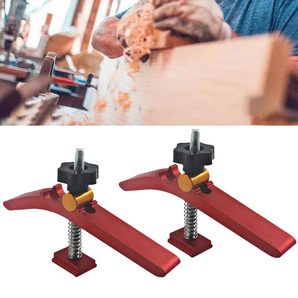Aluminum Alloy 2Pcs Hold Down Clamps for Woodworking T-slot T-track Workpiece Positioning and Fixing Applications
Aluminum Alloy 2Pcs Hold Down Clamps for Woodworking T-slot T-track Workpiece Positioning and Fixing Applications