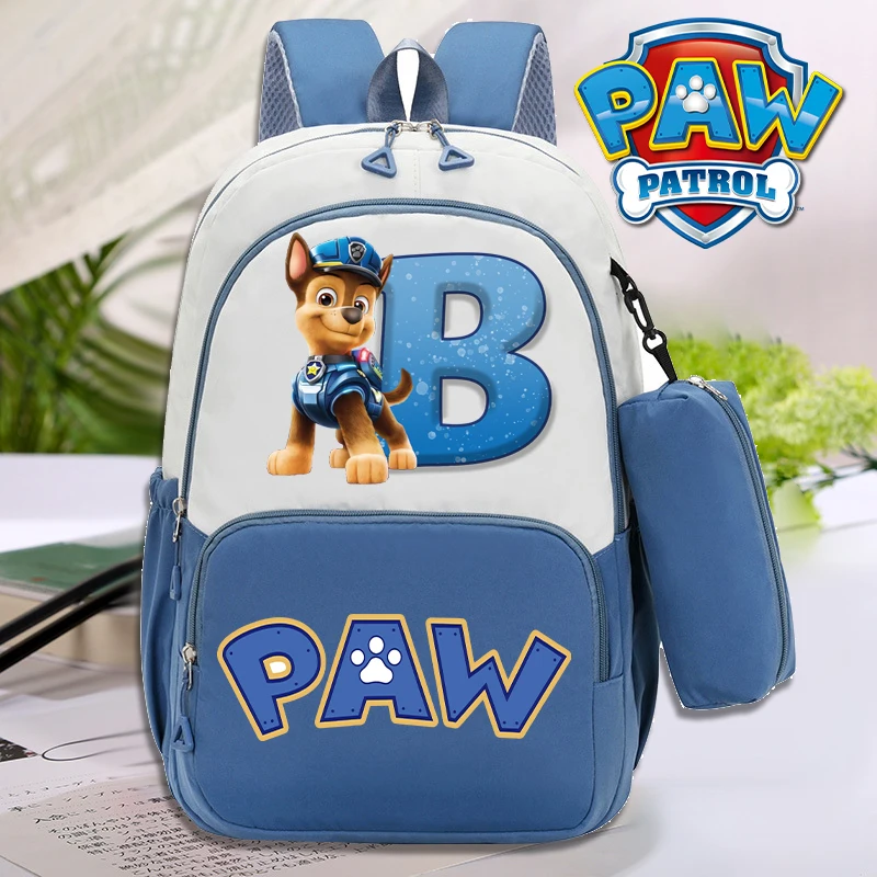 Cute PAW Patrol Nylon Waterproof Backpack with Pencil Bag Cartoon Letter A-Z Student Schoolbag Book Stationery Storage Bags Gift
Cute PAW Patrol Nylon Waterproof Backpack with Pencil Bag Cartoon Letter A-Z Student Schoolbag Book Stationery Storage Bags Gift