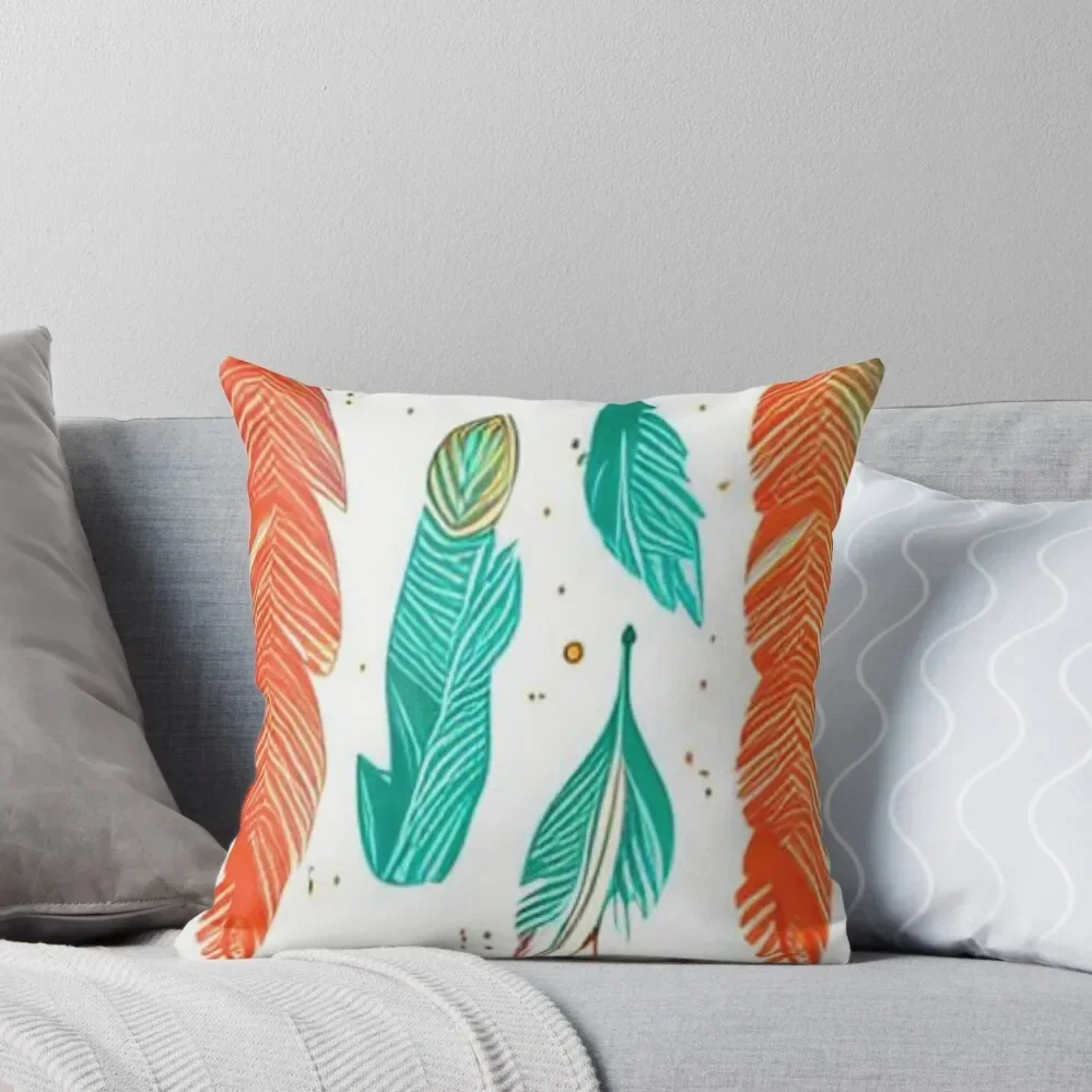 Feather Pattern in Orange and Green Throw Pillow Sofa Cushion Cover Throw Pillow Pillow
Feather Pattern in Orange and Green Throw Pillow Sofa Cushion Cover Throw Pillow Pillow