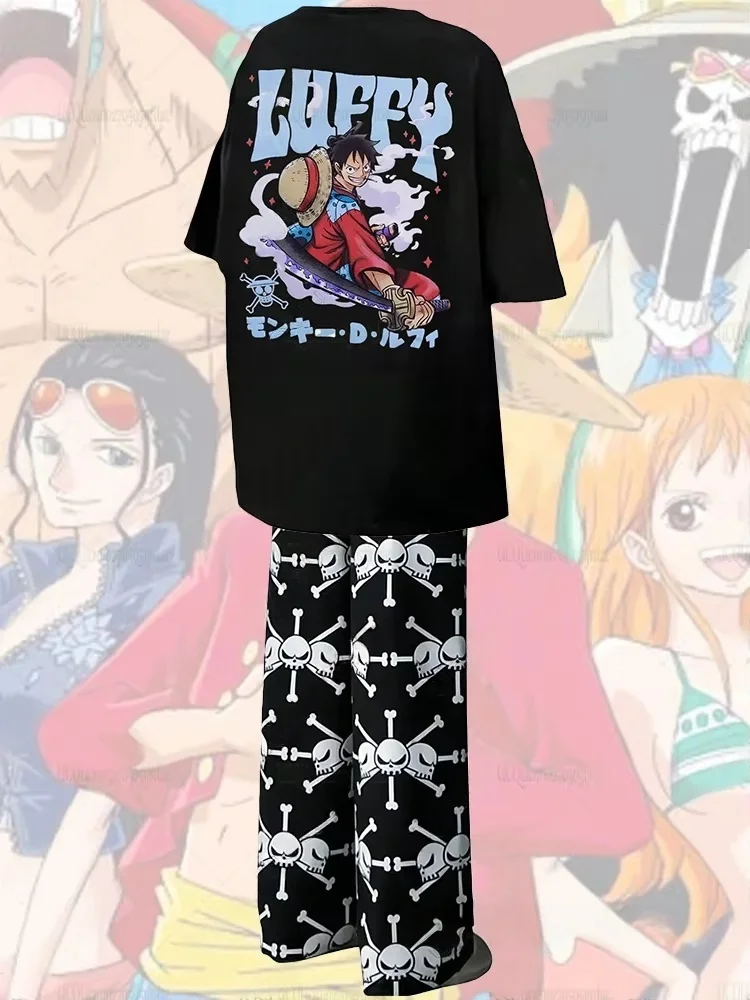 One Piece Monkey D. Luffy Graphic Tee & Skull Crossbone Pants Set Men's Anime Streetwear 2-Piece Outfit Casual Loungewear Suit
One Piece Monkey D. Luffy Graphic Tee & Skull Crossbone Pants Set Men's Anime Streetwear 2-Piece Outfit Casual Loungewear Suit