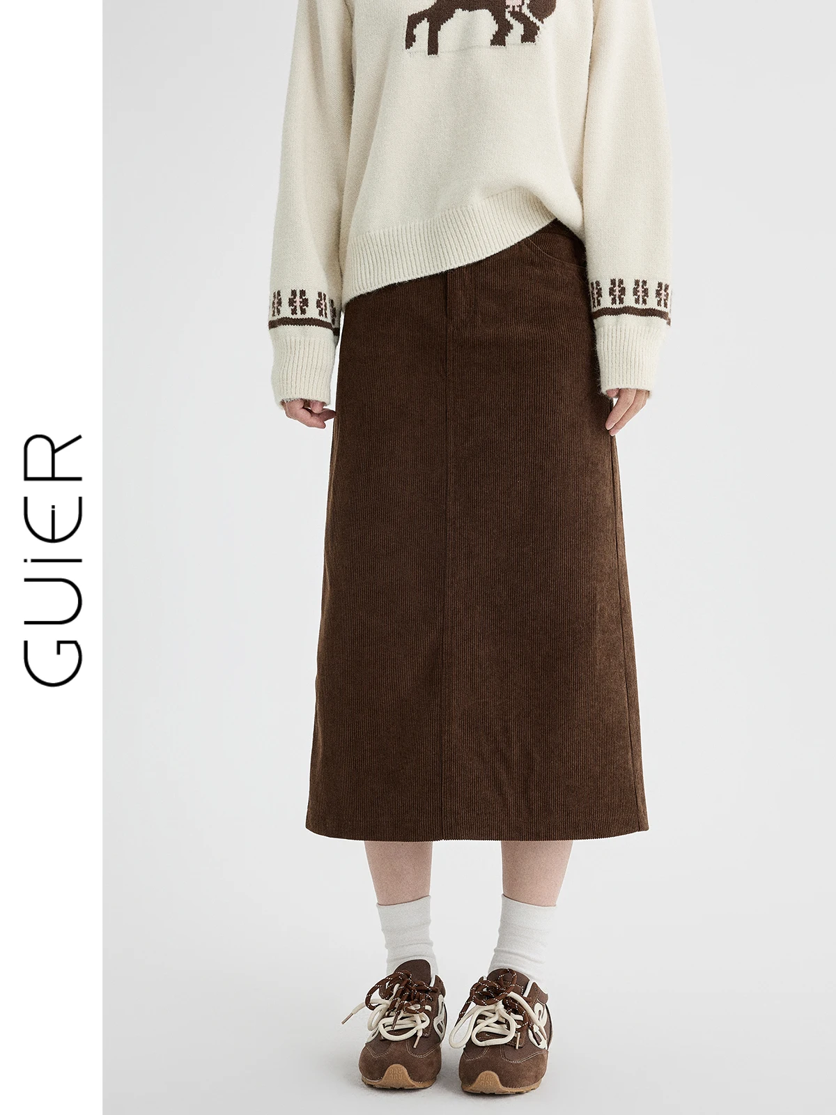 Guier Retro Corduroy Asymmetrical High Waist A-Line Skirt Women's Faion Spring 2026 Slimming Versatile f-length Skirt
Guier Retro Corduroy Asymmetrical High Waist A-Line Skirt Women's Faion Spring 2026 Slimming Versatile f-length Skirt