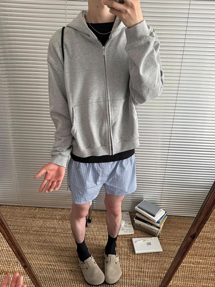 Light Grey Heavyweight Hooded Cardigan Men's Spring Autumn American Retro Style Casual Wear Cotton Polyester Blend
Light Grey Heavyweight Hooded Cardigan Men's Spring Autumn American Retro Style Casual Wear Cotton Polyester Blend