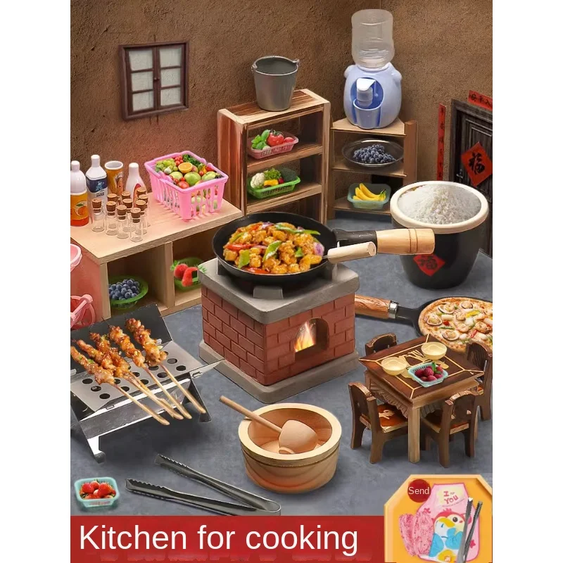 Mini Small Kitchen Real Cooking Full Set Real Cooking Kitchenware Set for Girls
Mini Small Kitchen Real Cooking Full Set Real Cooking Kitchenware Set for Girls