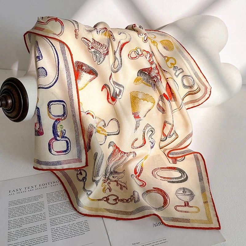 30% Silk 70% Wool Scarf Ladies Beige Navy Blue Print Square Scarf Wool Silk Luxury Designer Scarf Neck Warmer Woman Accessory
30% Silk 70% Wool Scarf Ladies Beige Navy Blue Print Square Scarf Wool Silk Luxury Designer Scarf Neck Warmer Woman Accessory