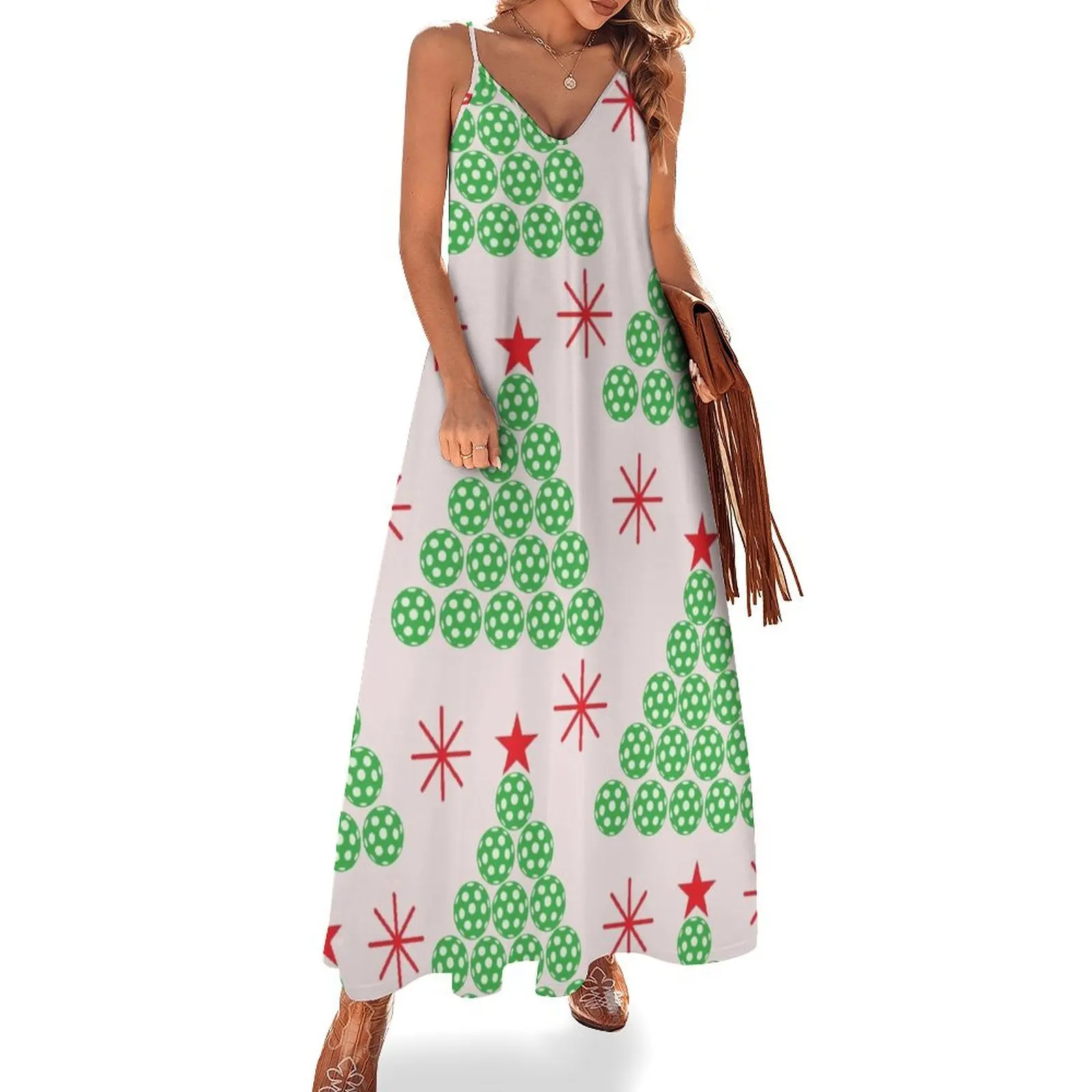 Christmas Pickleball Tree with stars Pattern Sleeveless Dress beach dress Woman clothes dress for women summer
Christmas Pickleball Tree with stars Pattern Sleeveless Dress beach dress Woman clothes dress for women summer