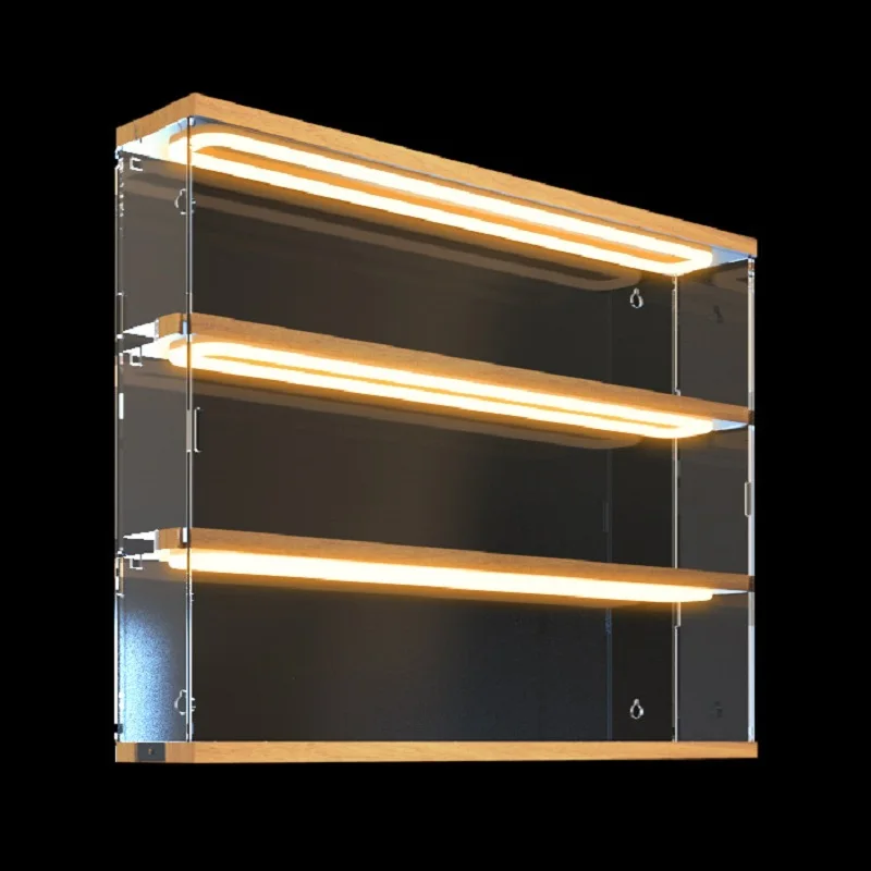 Circular Light Blind Box Toys Storage Box 2-4 Layers Action Figure Display Shelf Acrylic Wall Mounted Display Cabinet With Door 
Circular Light Blind Box Toys Storage Box 2-4 Layers Action Figure Display Shelf Acrylic Wall Mounted Display Cabinet With Door