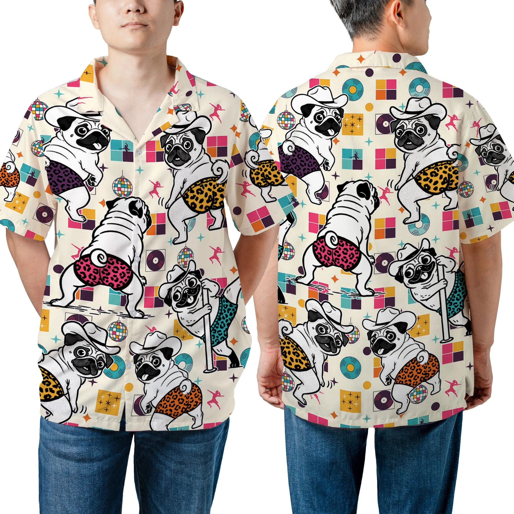 New Funny Pug Pole Dance Hawaiian Shirt Quirky Pet Disco Aloha Button Up Animal Lover Gift Unisex Party Top For Pug Owners
New Funny Pug Pole Dance Hawaiian Shirt Quirky Pet Disco Aloha Button Up Animal Lover Gift Unisex Party Top For Pug Owners