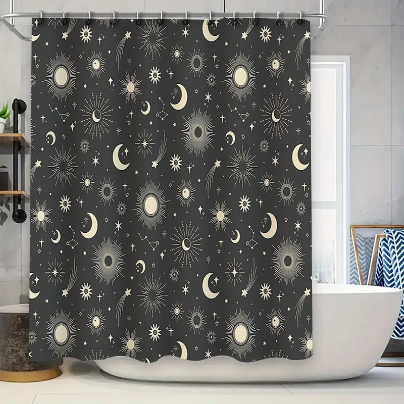 Cosmic Shower Curtain Galaxy Space Stars Celestial Moon Pattern Bathroom Decor Vintage Aesthetic Home Textile Wall Hanging
Cosmic Shower Curtain Galaxy Space Stars Celestial Moon Pattern Bathroom Decor Vintage Aesthetic Home Textile Wall Hanging