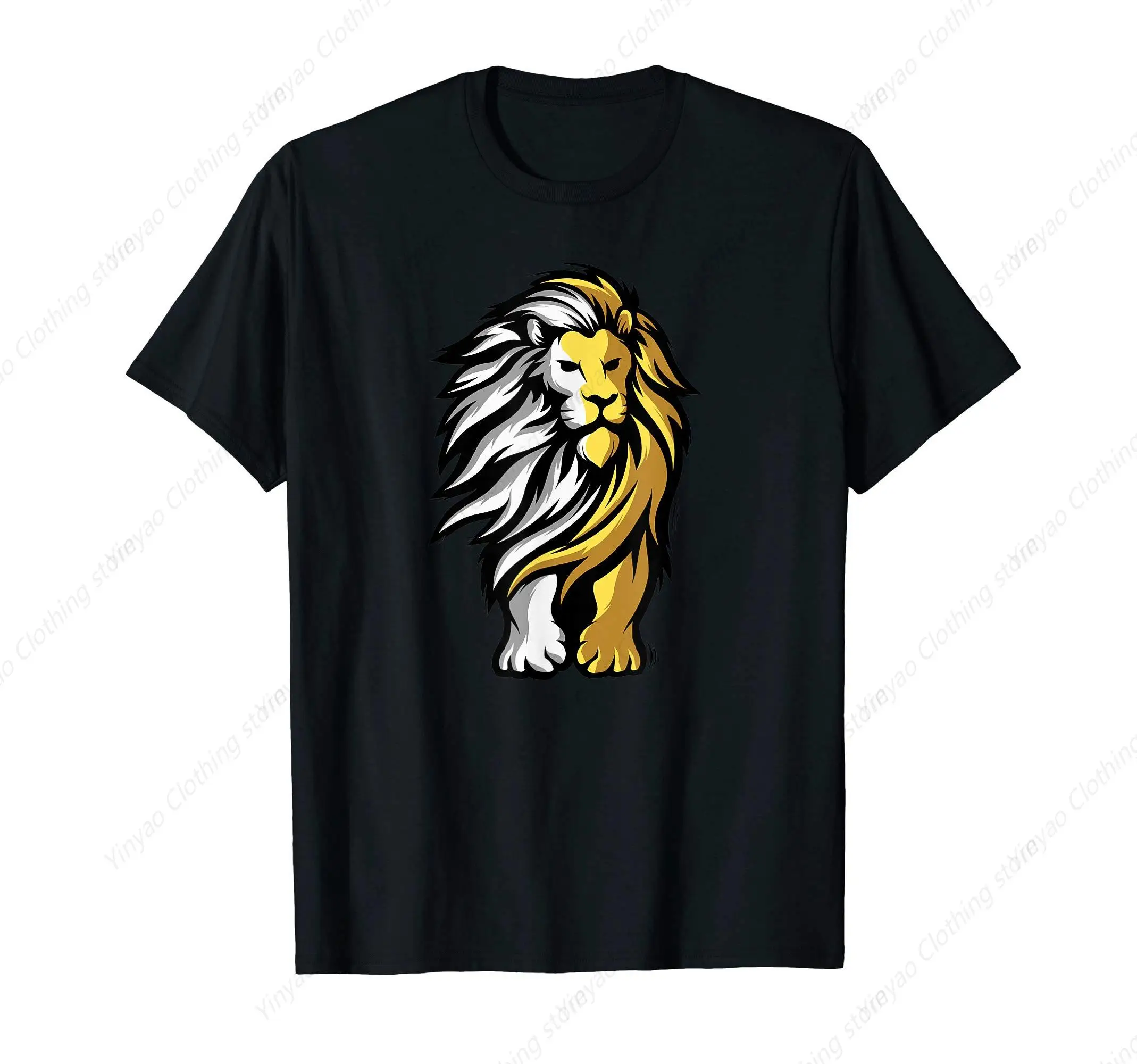 Golden Lion Cool Street Hip Hop Style Trendy T-shirt for Men and Women Casual Fashion Loose Cotton Short Sleeve
Golden Lion Cool Street Hip Hop Style Trendy T-shirt for Men and Women Casual Fashion Loose Cotton Short Sleeve