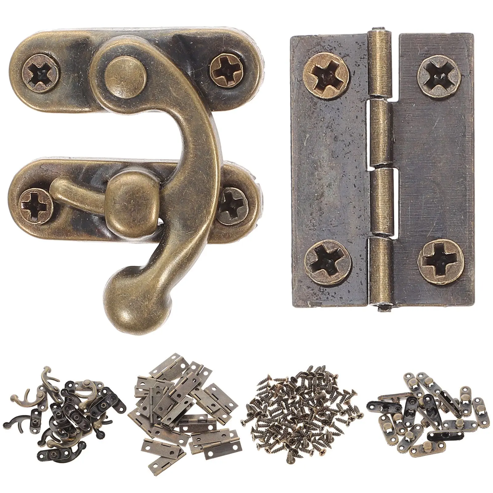 Rustproof Brass Box Buckle Lock Hook Small Hinge Hardware for Jewelry Chest Swing Arm Latch Wooden Gift Boxes
Rustproof Brass Box Buckle Lock Hook Small Hinge Hardware for Jewelry Chest Swing Arm Latch Wooden Gift Boxes