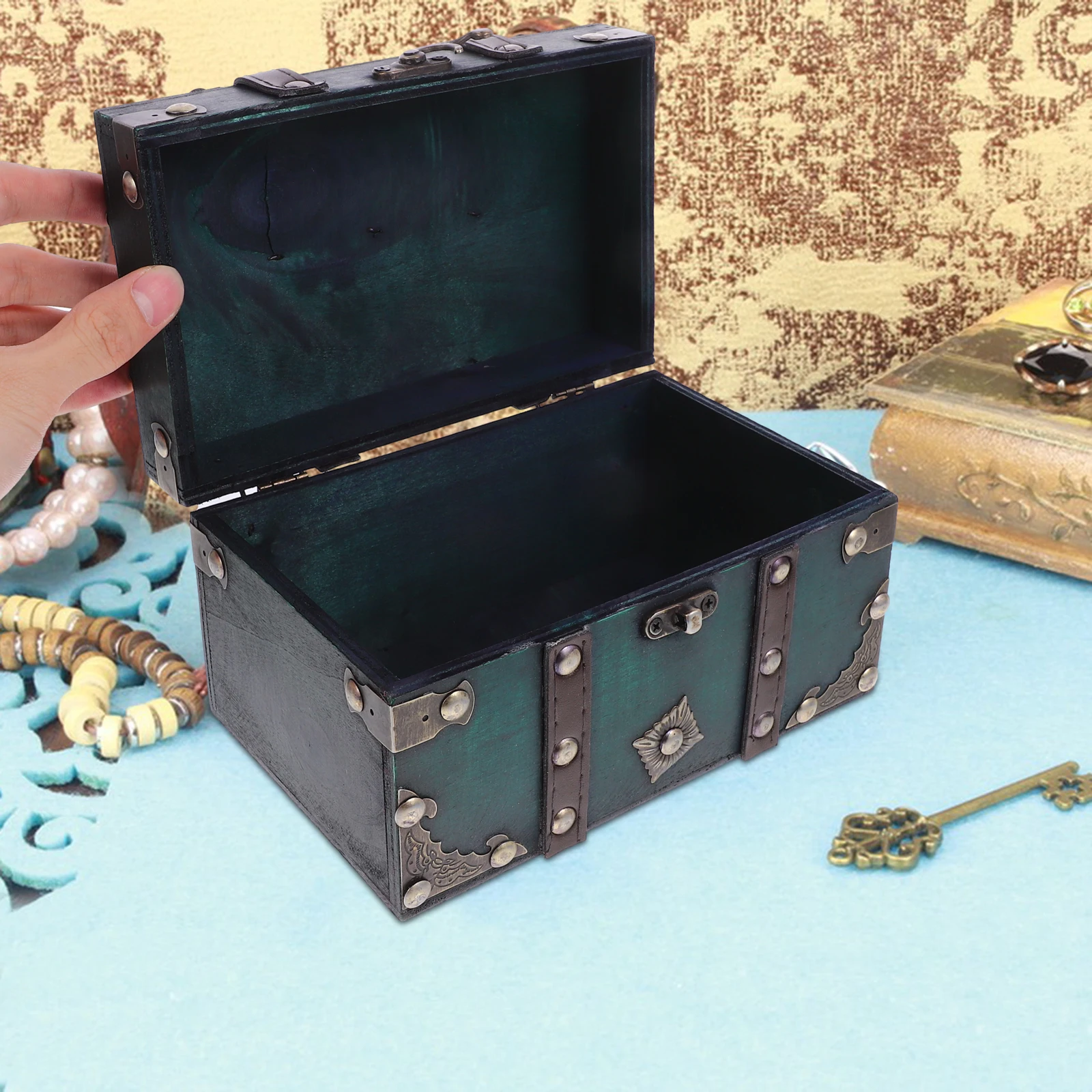 1 Wooden Jewelry Box Vintage Style Small Treasure Chest for Home Office Decorative Storage Organizer Trinket Box Retro Sundries
1 Wooden Jewelry Box Vintage Style Small Treasure Chest for Home Office Decorative Storage Organizer Trinket Box Retro Sundries