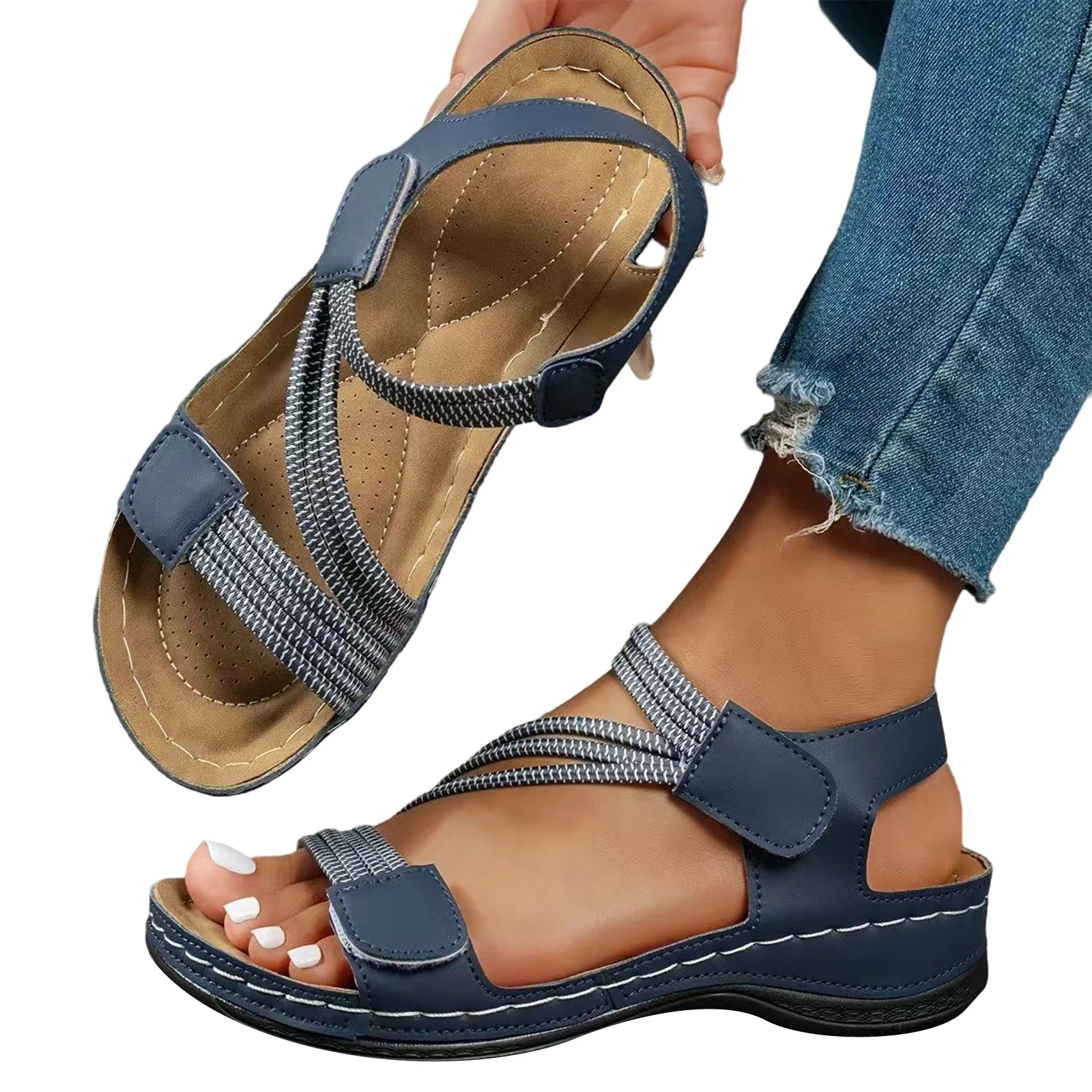 Womens Casual Wedge Sandals Open Toe Beach Athletic Shoes with Adjustable Strap for Travel Office Party Shopping Dating Nursing
Womens Casual Wedge Sandals Open Toe Beach Athletic Shoes with Adjustable Strap for Travel Office Party Shopping Dating Nursing
