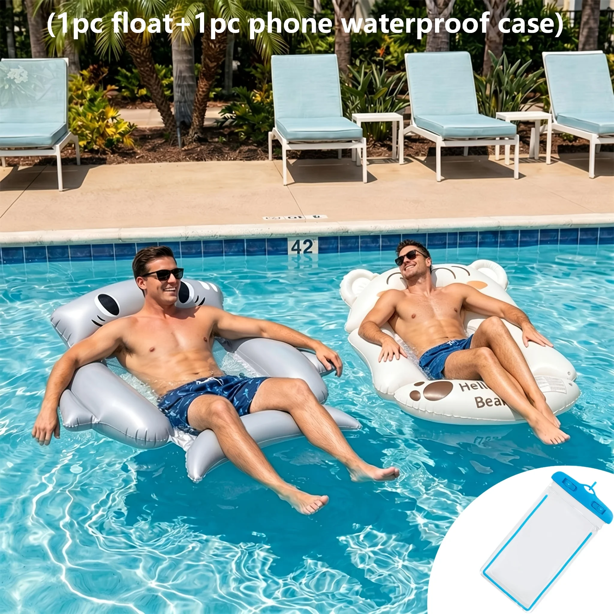 2026New2pcs 4-In-1 Bear Pattern Mesh Inflatable Pool Float Set with Phone Pouch, Breathable Mesh Adult Water Hammock Lounger, Multi-Use Summer Essential for Pool Lake Beach & Pool Party Accessory
2026New2pcs 4-In-1 Bear Pattern Mesh Inflatable Pool Float Set with Phone Pouch, Breathable Mesh Adult Water Hammock Lounger, Multi-Use Summer Essential for Pool Lake Beach & Pool Party Accessory