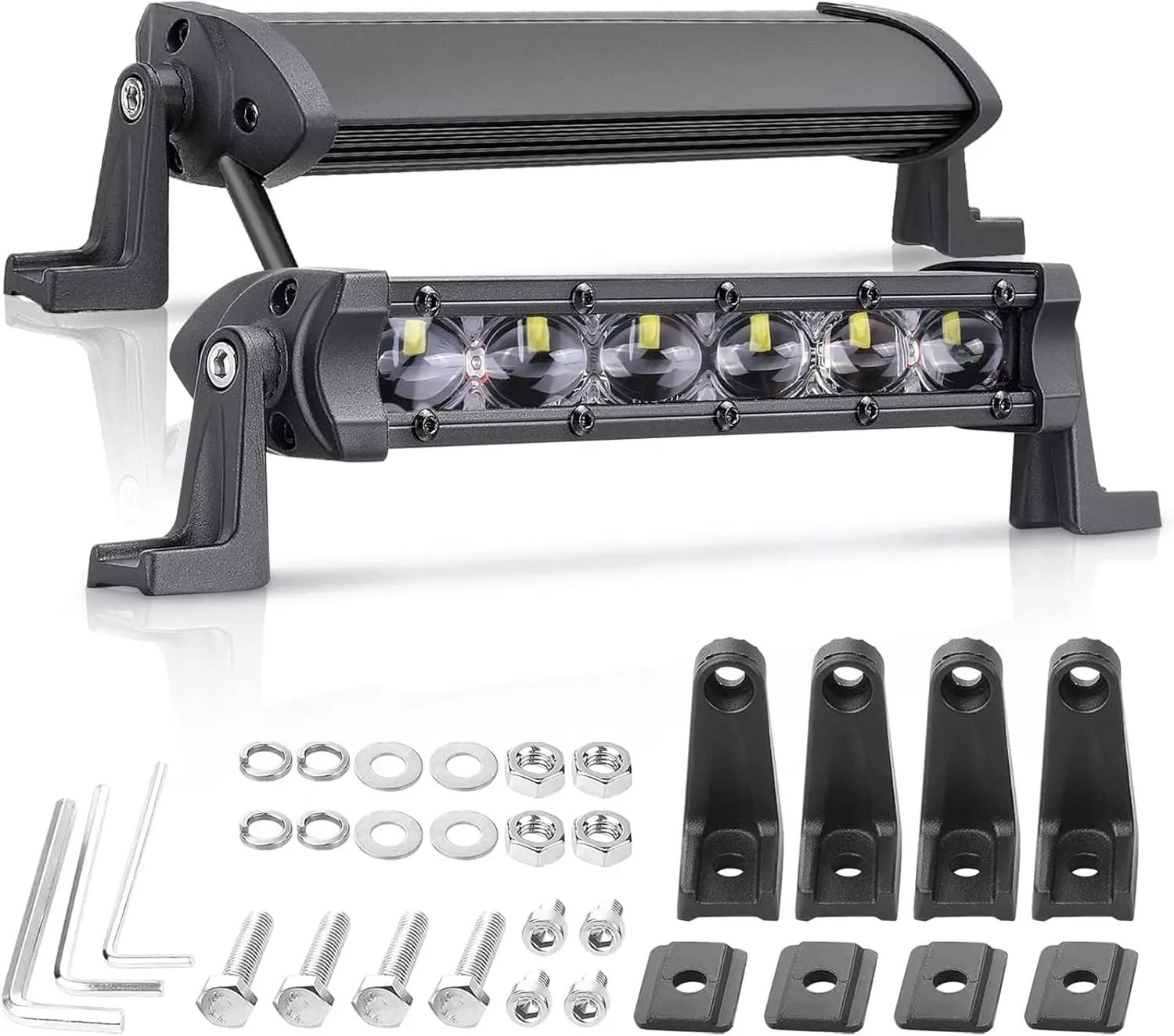 LED Light Bar 6 Inch, Niwaker 2PCS 96W Flood Light Bar Single Row Driving Lights Backup Lighting Slim LED Pods Bumper Lights Off Road Fog Lights for Truck SUV Bike UTV ATV Toyota Lawn Mower Boat
LED Light Bar 6 Inch, Niwaker 2PCS 96W Flood Light Bar Single Row Driving Lights Backup Lighting Slim LED Pods Bumper Lights Off Road Fog Lights for Truck SUV Bike UTV ATV Toyota Lawn Mower Boat
