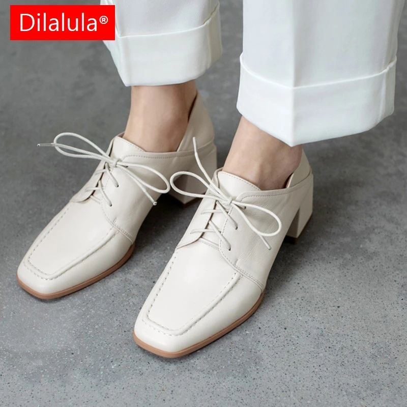 Dilalula 2026 новости, туфли-лодочки из коровьей кожи для женщин, туфли-лодочки на среднем толстом каблуке со шнуровкой, женские повседневные удобные кожаные туфли
Dilalula 2026 новости, туфли-лодочки из коровьей кожи для женщин, туфли-лодочки на среднем толстом каблуке со шнуровкой, женские повседневные удобные кожаные туфли