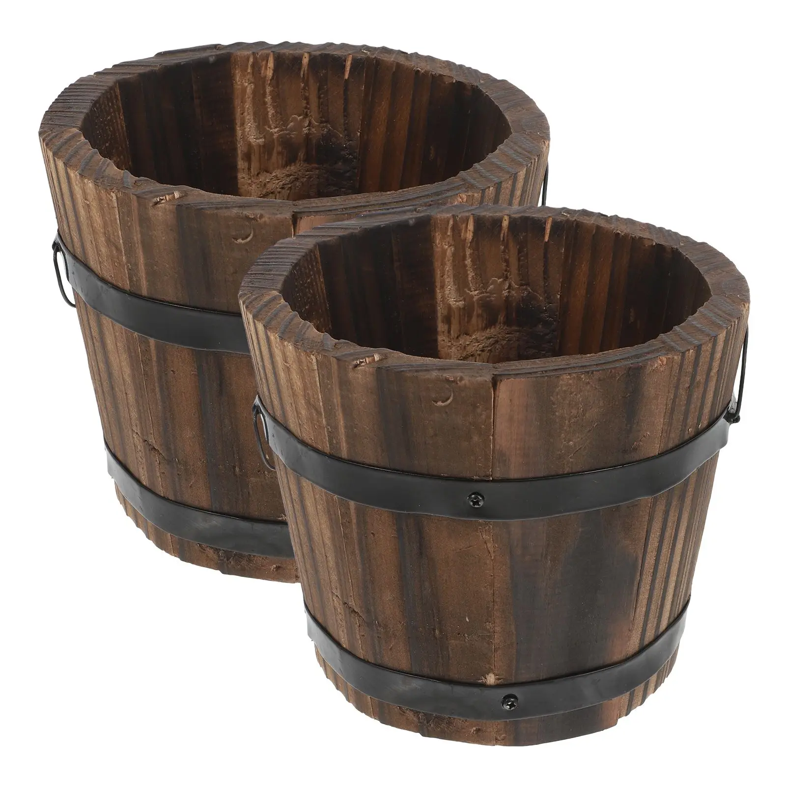 Wooden Bucket Flowerpot Round Barrel Planters Eco Friendly Durable for Balcony Courtyard Outdoor Plants Cactus
Wooden Bucket Flowerpot Round Barrel Planters Eco Friendly Durable for Balcony Courtyard Outdoor Plants Cactus
