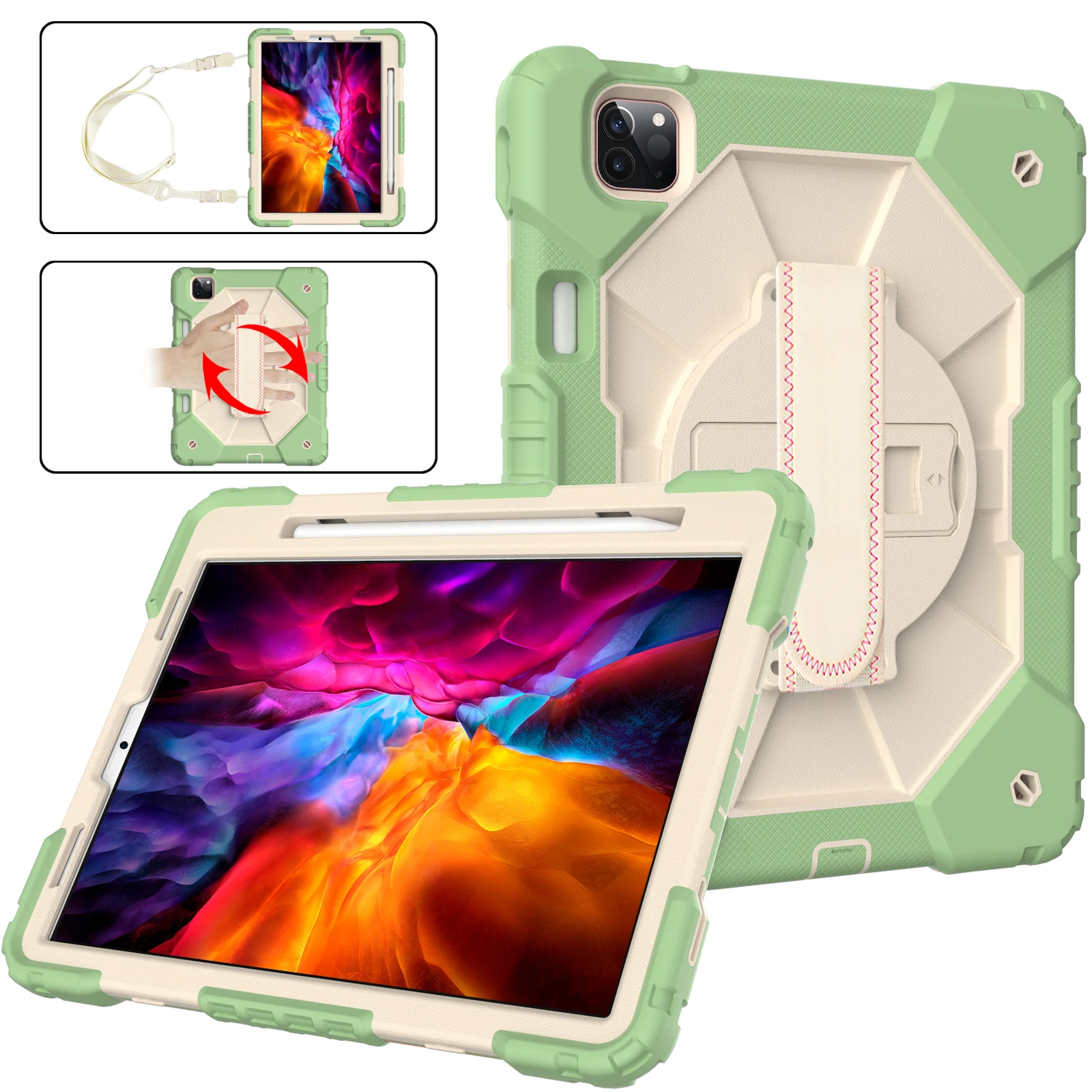 Case For iPad air 11 pro 11 2024 Funda iPad pro 9.7 Air 9.7 4th 5th 10.9 Rotating Stand Handle Shoulder Strap Shockproof Cover
Case For iPad air 11 pro 11 2024 Funda iPad pro 9.7 Air 9.7 4th 5th 10.9 Rotating Stand Handle Shoulder Strap Shockproof Cover