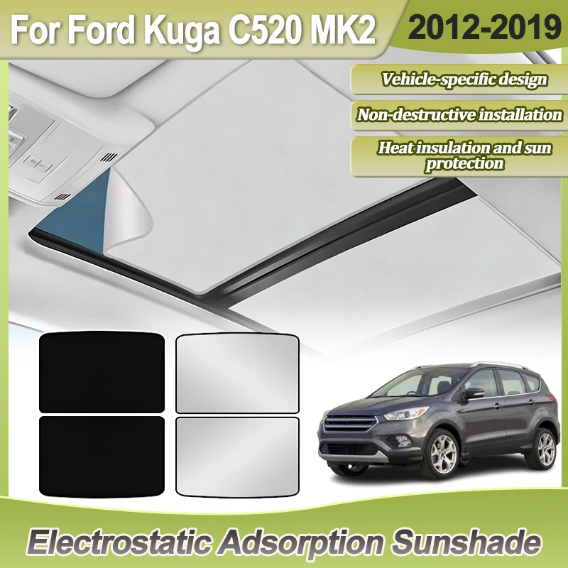 For Ford Kuga C520 2017 MK2 2012~2019 Electrostatic Adsorption Sunroof Sun Visor Sunshades Heat Insulation Protection Accesories
For Ford Kuga C520 2017 MK2 2012~2019 Electrostatic Adsorption Sunroof Sun Visor Sunshades Heat Insulation Protection Accesories