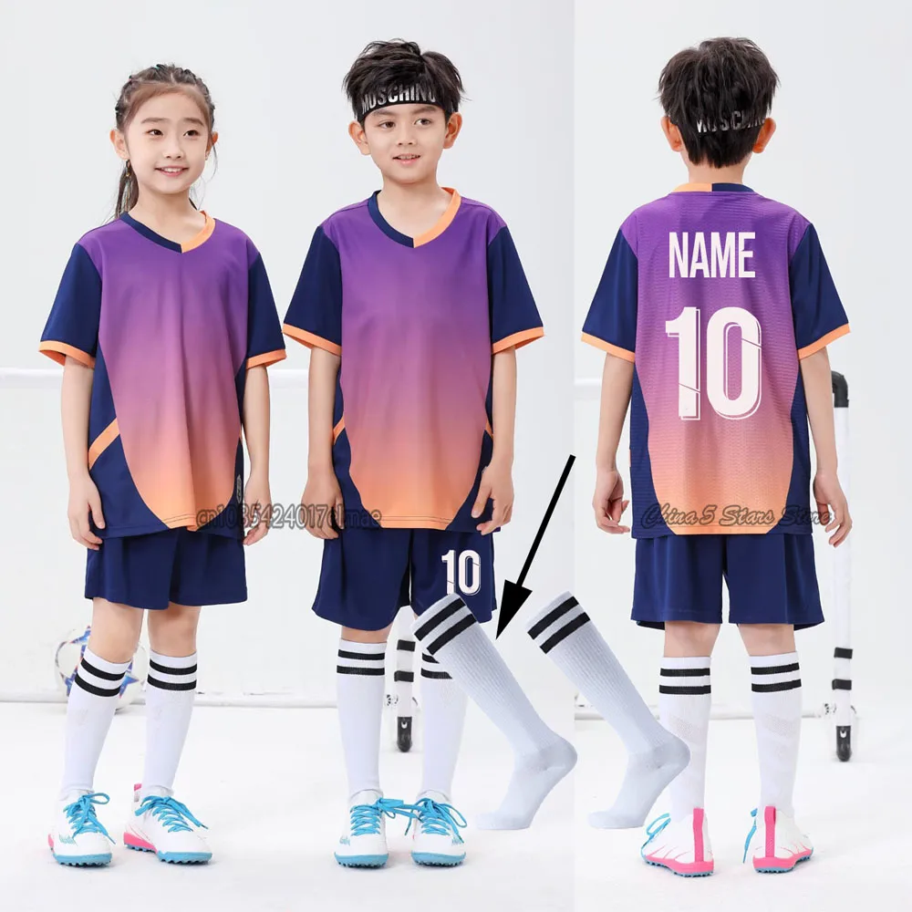 Free Print Name+Number!Custom Boys Soccer Jerseys Children's Sport Set Girl Football T-shirt Shorts Soccer Clothes Uniforms+Sock
Free Print Name+Number!Custom Boys Soccer Jerseys Children's Sport Set Girl Football T-shirt Shorts Soccer Clothes Uniforms+Sock