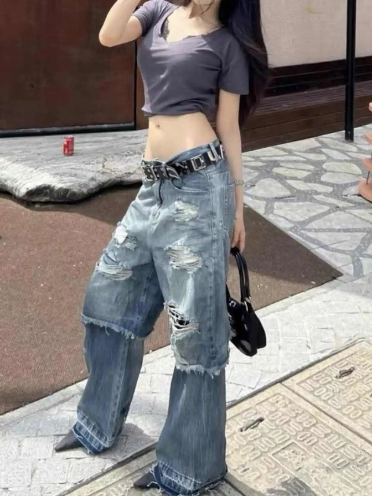 Blue Womens Jeans High Waist Straight Baggy Denim Pants Streetwear American Fashion Gradient 2024 Female Wide Leg Denim Trouser
Blue Womens Jeans High Waist Straight Baggy Denim Pants Streetwear American Fashion Gradient 2024 Female Wide Leg Denim Trouser