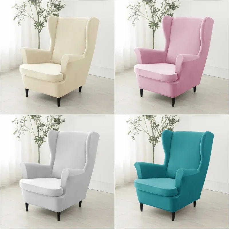 Stretch Velvet Wing Chair Covers Sloping King Back Armchair Covers Removable Wingback Sofa Slipcover with Seat Cushion Cover
Stretch Velvet Wing Chair Covers Sloping King Back Armchair Covers Removable Wingback Sofa Slipcover with Seat Cushion Cover