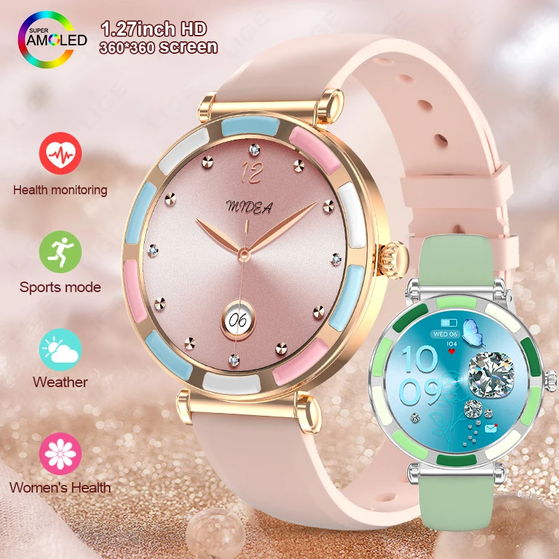 Fashion Women Smartwatch Custom Dial Smart Watches Ladies Heart Rate Bluetooth Call Music Waterproof Smart Watch For Android iOS
Fashion Women Smartwatch Custom Dial Smart Watches Ladies Heart Rate Bluetooth Call Music Waterproof Smart Watch For Android iOS