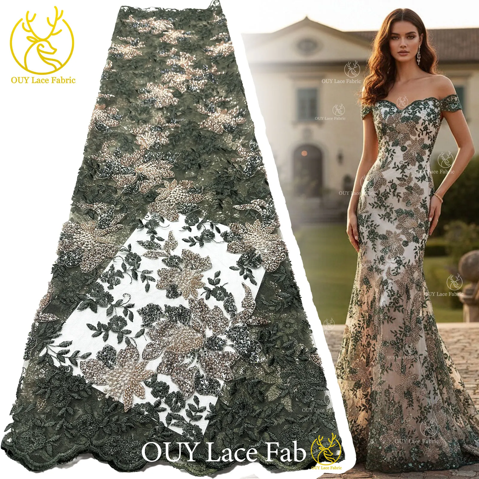 New Design French Sequins Embroidery Lace Fabric 2026 High Quality African Beaded Lace Nigerian Party Evening Dress Sewing
New Design French Sequins Embroidery Lace Fabric 2026 High Quality African Beaded Lace Nigerian Party Evening Dress Sewing