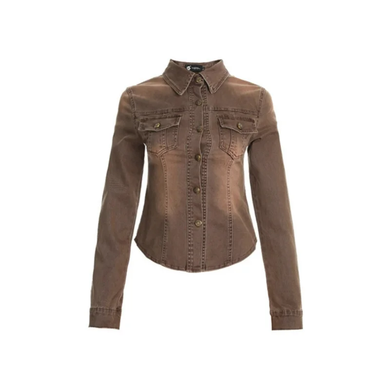 American Denim Short Jackets Women Hot Girls Slim Coats Lapel Autumn Irregular Tops Pocket Street Hipsters Gray Coffee Color
American Denim Short Jackets Women Hot Girls Slim Coats Lapel Autumn Irregular Tops Pocket Street Hipsters Gray Coffee Color