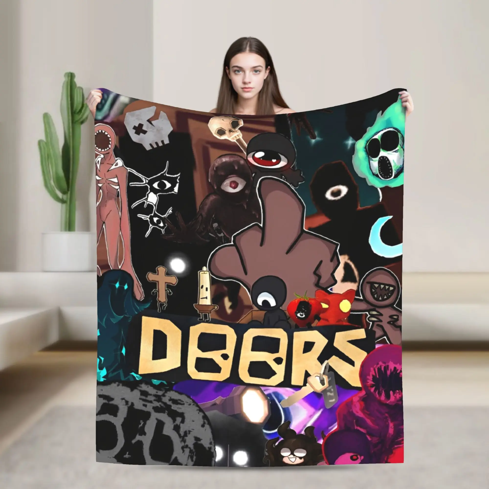 DOORS Horron Game Throw Blanket for Couch Soft Fuzzy Plush Blanket 50x60 Inches Multi-size Bedspread for All Seasons
DOORS Horron Game Throw Blanket for Couch Soft Fuzzy Plush Blanket 50x60 Inches Multi-size Bedspread for All Seasons