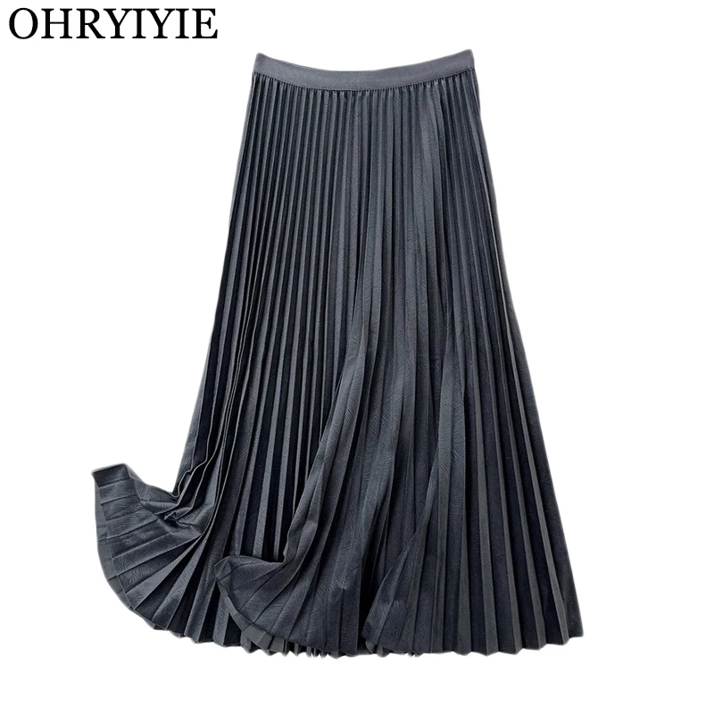 Осенне-зимняя бархатная юбка OHRYIYIE, Новая женская винтажная длинная Плиссированная юбка, модные плотные трапециевидные юбки серого и черного цветов для женщин
Осенне-зимняя бархатная юбка OHRYIYIE, Новая женская винтажная длинная Плиссированная юбка, модные плотные трапециевидные юбки серого и черного цветов для женщин